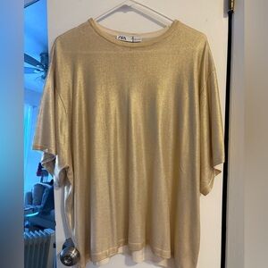 Zara gold oversized T